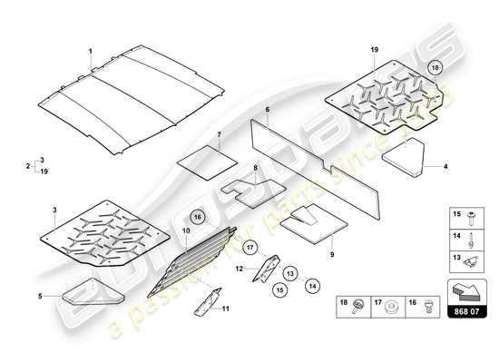 a part diagram from the Lamborghini Aventador LP770-4 SVJ parts catalogue