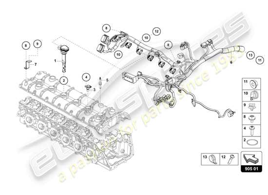 a part diagram from the Lamborghini Aventador LP770-4 SVJ parts catalogue