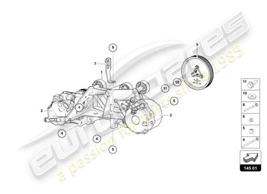 a part diagram from the Lamborghini Aventador Ultimae parts catalogue