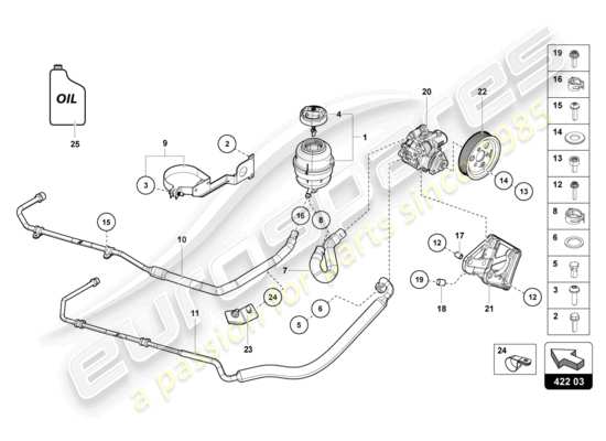 a part diagram from the Lamborghini Aventador Ultimae parts catalogue