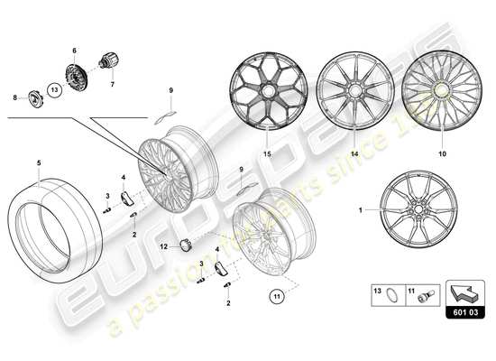 a part diagram from the Lamborghini Aventador Ultimae parts catalogue