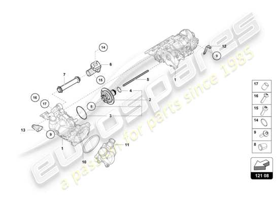 a part diagram from the Lamborghini Huracan STO parts catalogue