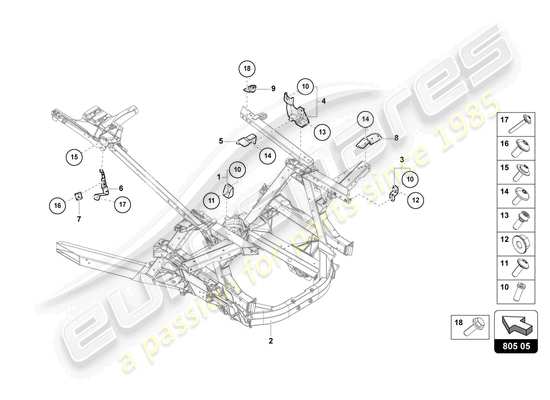 a part diagram from the Lamborghini Huracan STO parts catalogue