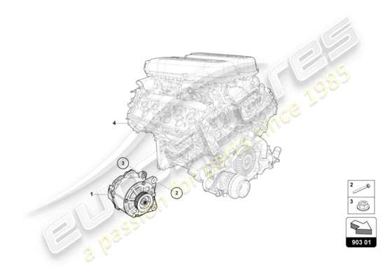 a part diagram from the Lamborghini Huracan STO parts catalogue