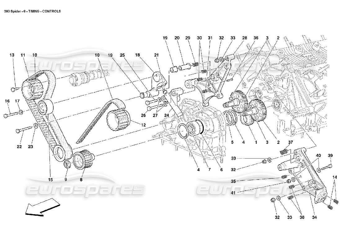 Ferrari 360 Spider timing - controls Parts Diagram