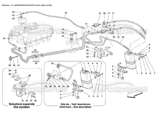 a part diagram from the Ferrari 360 parts catalogue