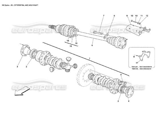 a part diagram from the Ferrari 360 parts catalogue