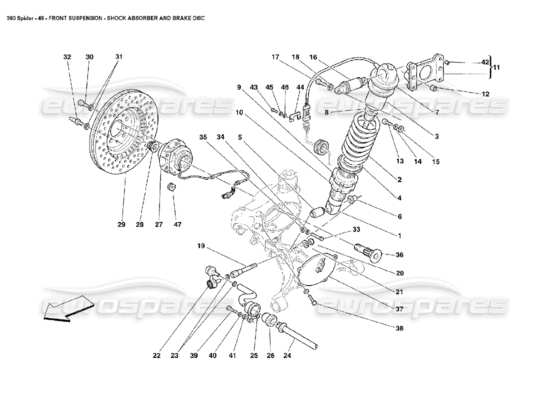 a part diagram from the Ferrari 360 parts catalogue