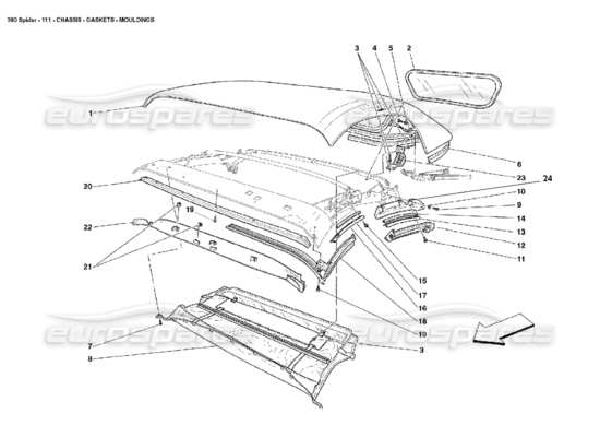 a part diagram from the Ferrari 360 parts catalogue