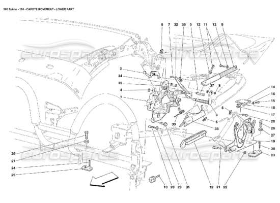 a part diagram from the Ferrari 360 parts catalogue