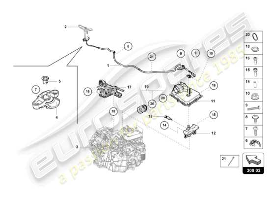 a part diagram from the Lamborghini Huracan STO parts catalogue