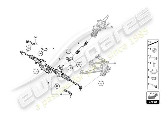 a part diagram from the Lamborghini Huracan STO parts catalogue