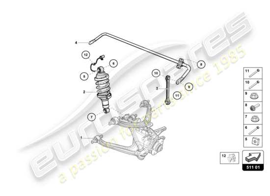 a part diagram from the Lamborghini Huracan STO parts catalogue