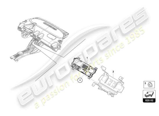 a part diagram from the Lamborghini Huracan STO parts catalogue