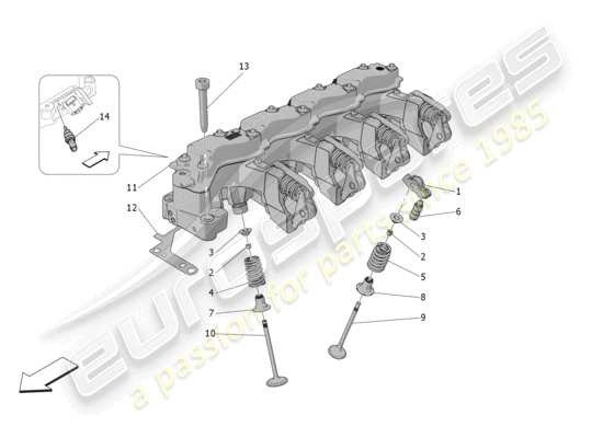 a part diagram from the Maserati Grecale parts catalogue