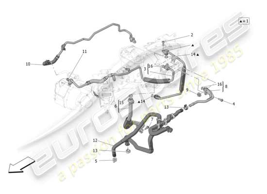 a part diagram from the Maserati Grecale parts catalogue