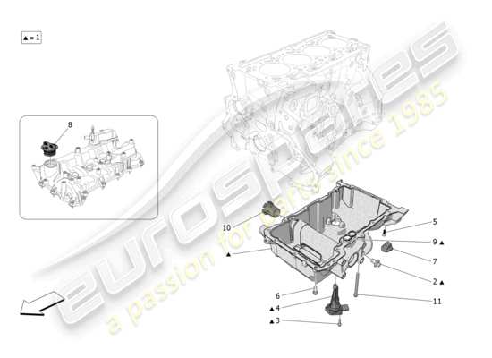 a part diagram from the Maserati Grecale parts catalogue