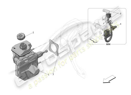 a part diagram from the Maserati Grecale parts catalogue