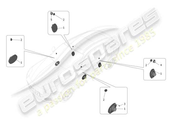 a part diagram from the Maserati Grecale parts catalogue