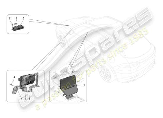 a part diagram from the Maserati Grecale parts catalogue