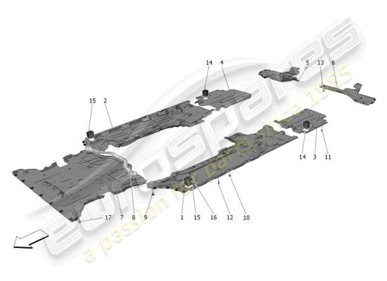 a part diagram from the Maserati Grecale parts catalogue