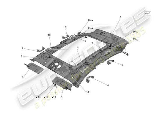 a part diagram from the Maserati Grecale parts catalogue