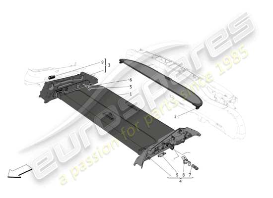 a part diagram from the Maserati Grecale parts catalogue