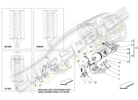 a part diagram from the Maserati Ghibli (2017 onwards) parts catalogue