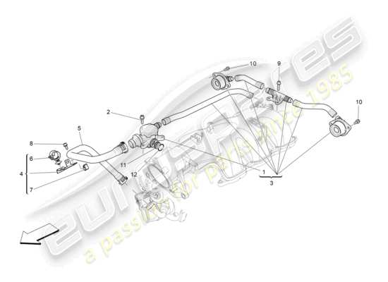 a part diagram from the Maserati Ghibli (2017 onwards) parts catalogue