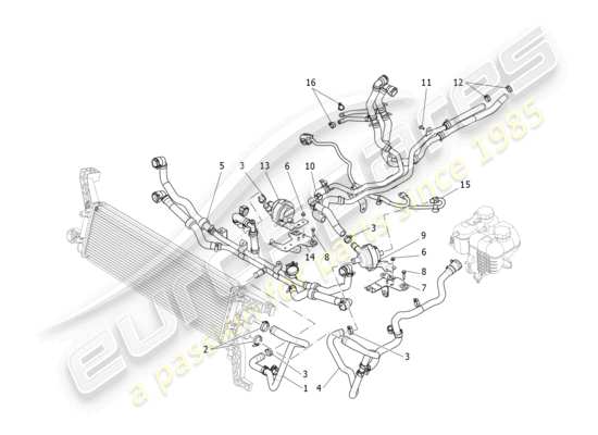 a part diagram from the Maserati Ghibli (2017 onwards) parts catalogue