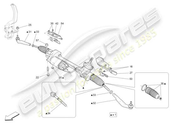 a part diagram from the Maserati Ghibli (2017 onwards) parts catalogue