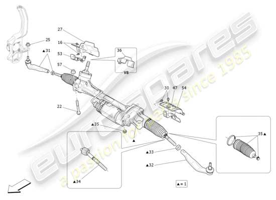 a part diagram from the Maserati Ghibli (2017 onwards) parts catalogue