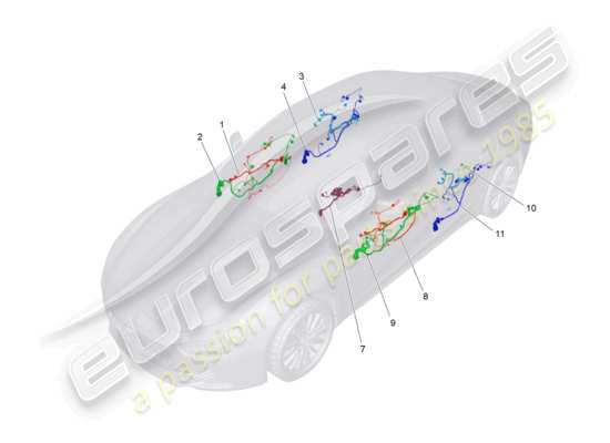 a part diagram from the Maserati Ghibli (2017 onwards) parts catalogue