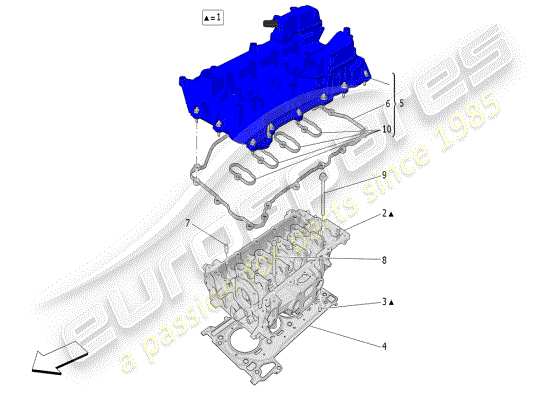 a part diagram from the Maserati Grecale parts catalogue