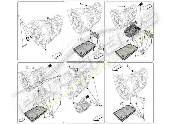 a part diagram from the Maserati Grecale parts catalogue