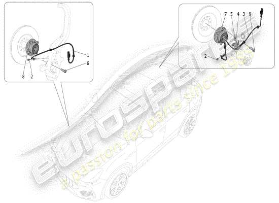 a part diagram from the Maserati Grecale parts catalogue