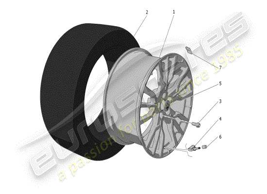 a part diagram from the Maserati Grecale parts catalogue