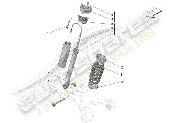 a part diagram from the Maserati Grecale parts catalogue