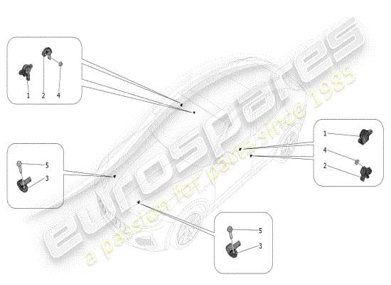 a part diagram from the Maserati Grecale parts catalogue