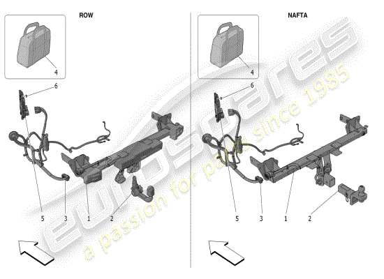 a part diagram from the Maserati Grecale parts catalogue