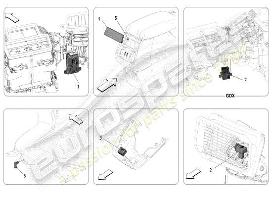 a part diagram from the Maserati Grecale parts catalogue