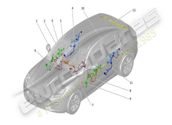 a part diagram from the Maserati Grecale parts catalogue