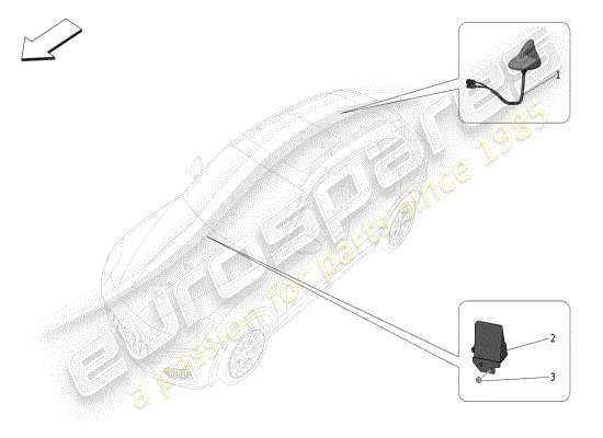 a part diagram from the Maserati Grecale parts catalogue