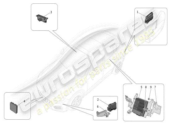 a part diagram from the Maserati Grecale parts catalogue