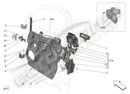 a part diagram from the Maserati Grecale parts catalogue