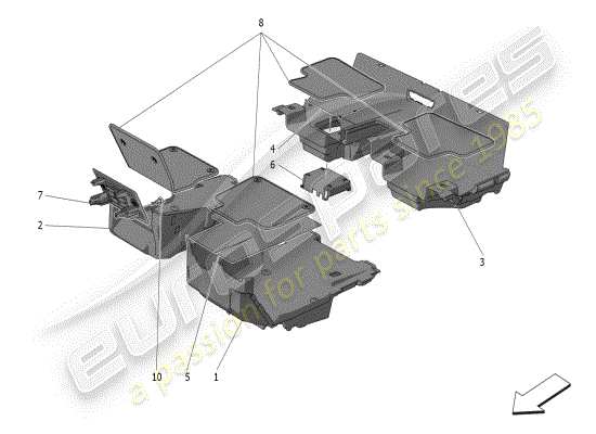 a part diagram from the Maserati Grecale parts catalogue