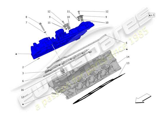 a part diagram from the Maserati Grecale parts catalogue