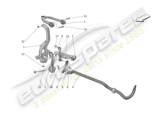 a part diagram from the Maserati Grecale parts catalogue