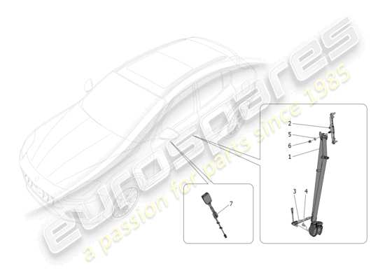 a part diagram from the Maserati Grecale parts catalogue