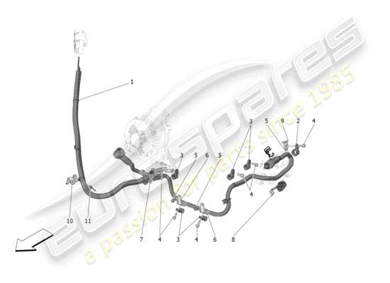 a part diagram from the Maserati Grecale parts catalogue